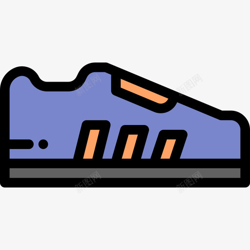球鞋高尔夫9线性颜色图标svg_新图网 https://ixintu.com 球鞋 线性颜色 高尔夫9
