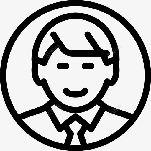 商人雇主企业家图标svg_新图网 https://ixintu.com 企业家 商人 头像线图标 经理 雇主