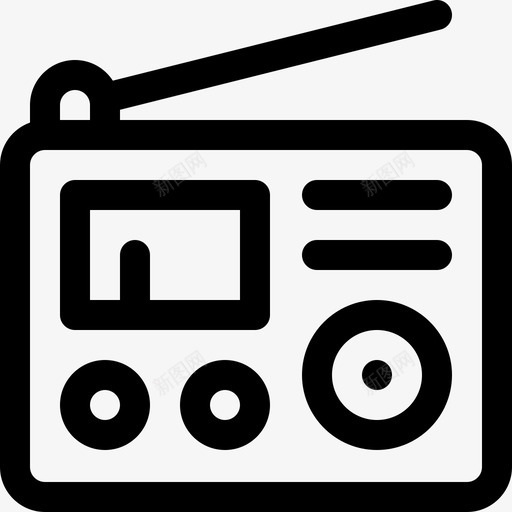 广播新闻杂志线性图标svg_新图网 https://ixintu.com 广播 新闻杂志 线性