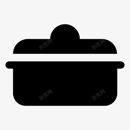 砂锅锅炊具图标svg_新图网 https://ixintu.com 农业和农业雕文图标 炊具 砂锅 锅 食物 饭