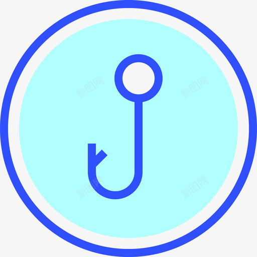钓鱼网络安全线性颜色图标svg_新图网 https://ixintu.com 线性颜色 网络安全 钓鱼