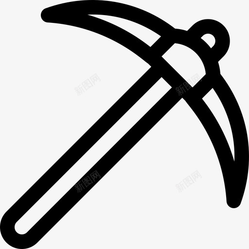 锄头北极3直线型图标svg_新图网 https://ixintu.com 北极3 直线型 锄头