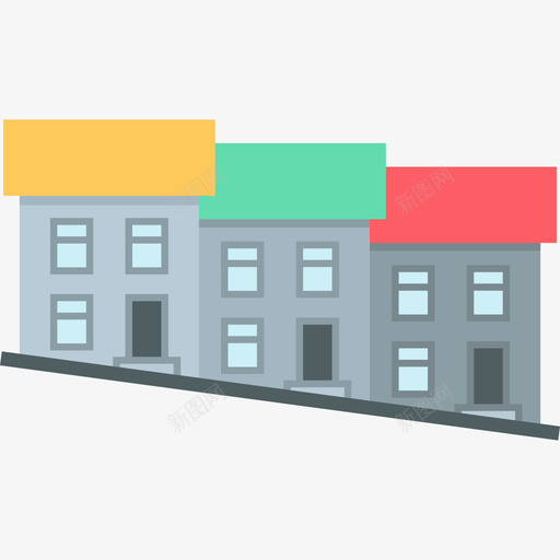 联排别墅21号楼公寓图标svg_新图网 https://ixintu.com 21号楼 公寓 联排别墅
