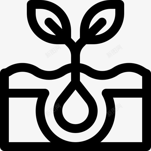 树北极3线形图标svg_新图网 https://ixintu.com 北极3 树 线形