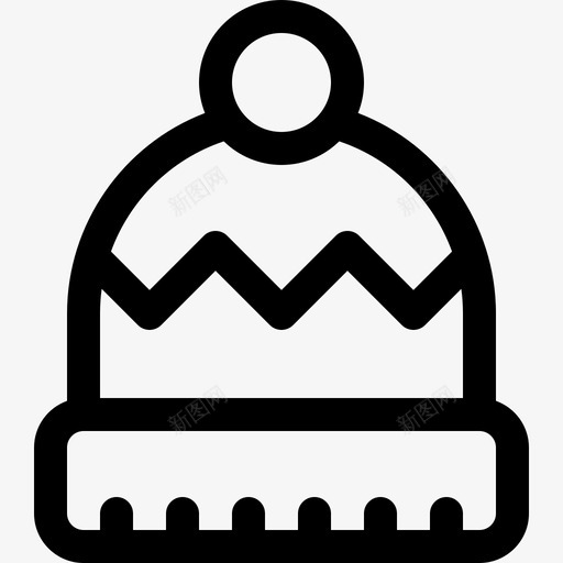 冬季帽子85岁圣诞节直纹图标svg_新图网 https://ixintu.com 85岁圣诞节 冬季帽子 直纹