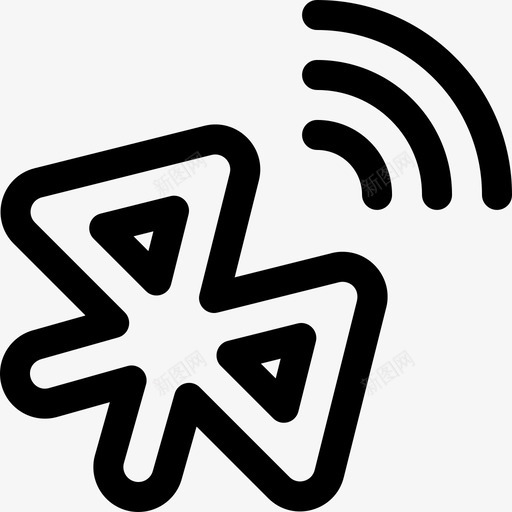 蓝牙多媒体12线性图标svg_新图网 https://ixintu.com 多媒体12 线性 蓝牙