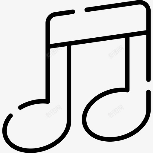 音符旅行47直线图标svg_新图网 https://ixintu.com 旅行47 直线 音符