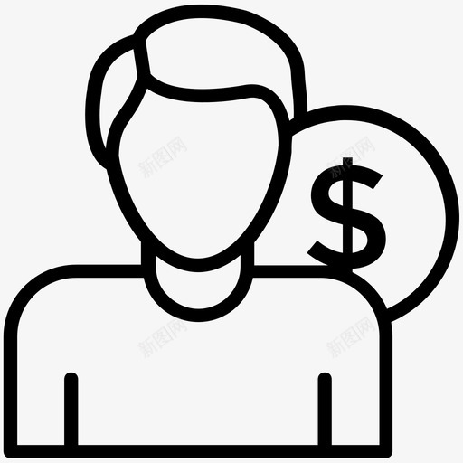 员工成本人工成本员工薪酬图标svg_新图网 https://ixintu.com 人工成本 员工成本 员工薪酬 市场和经济线图标 雇佣成本