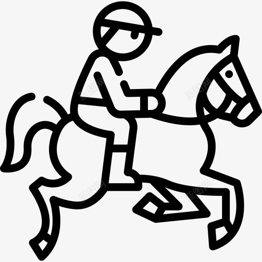 马背运动61直线型图标svg_新图网 https://ixintu.com 直线型 运动61 马背