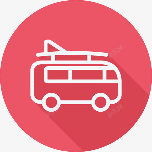 厢式货车运输车35扁平圆形图标svg_新图网 https://ixintu.com 厢式货车 扁平圆形 运输车35