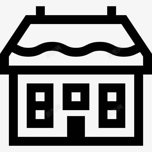 住宅冬季小镇3线性图标svg_新图网 https://ixintu.com 住宅 冬季小镇3 线性