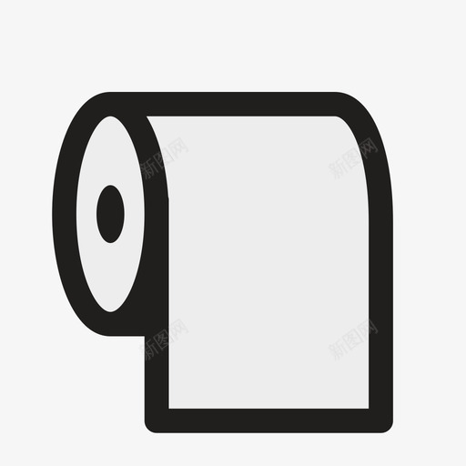 纸svg_新图网 https://ixintu.com 纸 卫生纸 卷纸 厕纸 填充 线性 扁平
