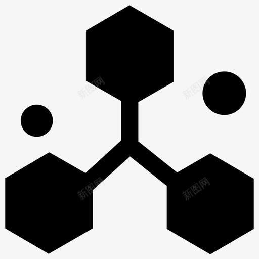 分子结构分子粒子图标svg_新图网 https://ixintu.com 分子 分子结构 单位 科学 科学字形图标 粒子
