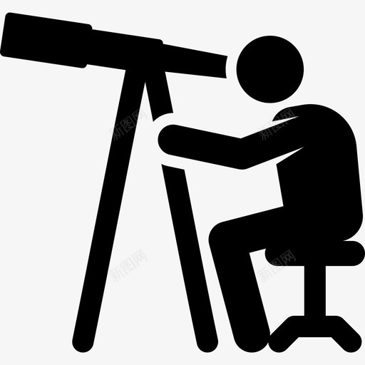 天文学家太空任务填充图标svg_新图网 https://ixintu.com 填充 天文学家 太空任务