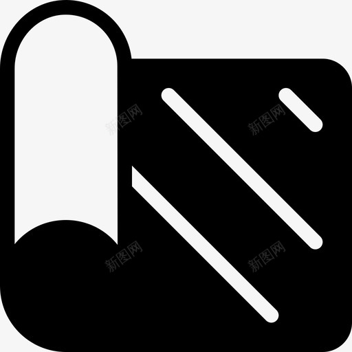 垫子健康健身填充图标svg_新图网 https://ixintu.com 健康健身 垫子 填充