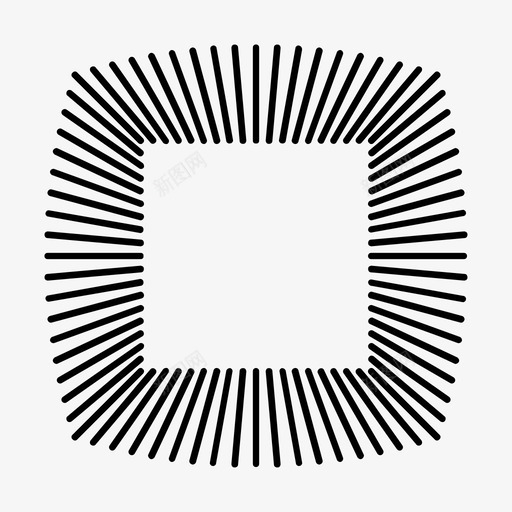 正方形四个负空间图标svg_新图网 https://ixintu.com 向外 四个 形状 正方形 波形 负空间 透视