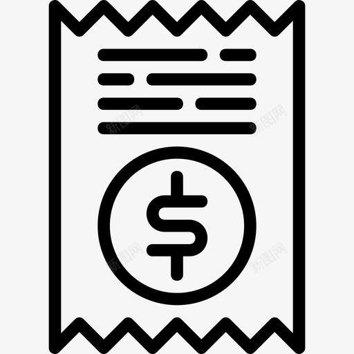 发票业务149直线图标svg_新图网 https://ixintu.com 业务149 发票 直线