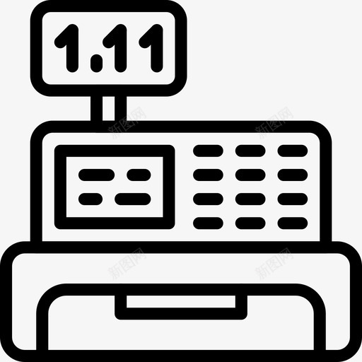 收银机购物62直系图标svg_新图网 https://ixintu.com 收银机 直系 购物62