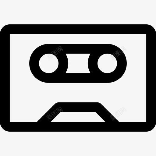 卡带音乐29线性图标svg_新图网 https://ixintu.com 卡带 线性 音乐29
