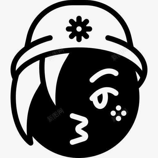 吻表情7充满图标svg_新图网 https://ixintu.com 充满 吻 表情7
