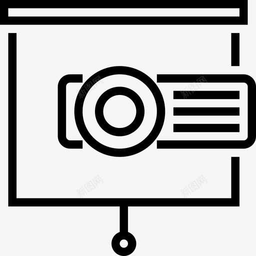 投影仪多媒体24线性图标svg_新图网 https://ixintu.com 多媒体24 投影仪 线性