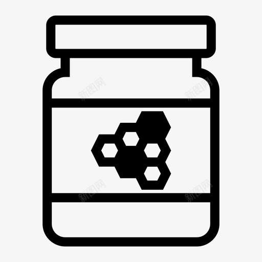 蜂蜜蜜蜂蜂蜜罐图标svg_新图网 https://ixintu.com 农业 农业园艺 蜂巢 蜂蜜 蜂蜜罐 蜜蜂