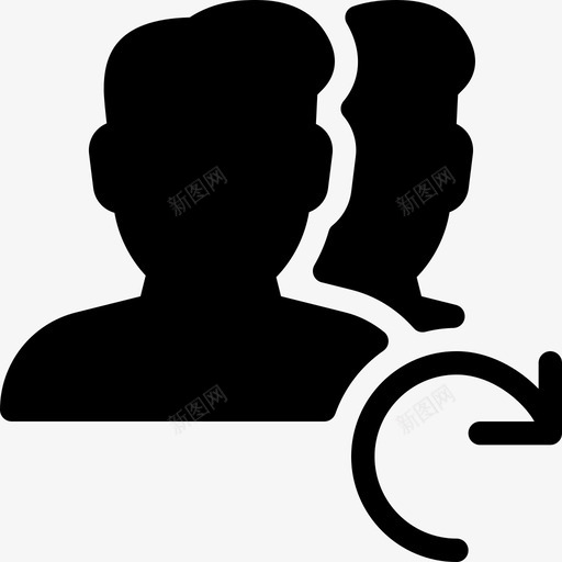 刷新用户箭头重做图标svg_新图网 https://ixintu.com 刷新用户 更新 用户操作实心图标 箭头 重做
