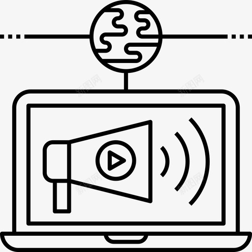 广告营销策略3线性图标svg_新图网 https://ixintu.com 广告 线性 营销策略3