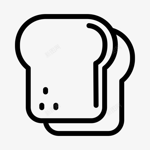白面包面包房食物图标svg_新图网 https://ixintu.com 白面包 膳食 膳食和饮料 面包房 食物