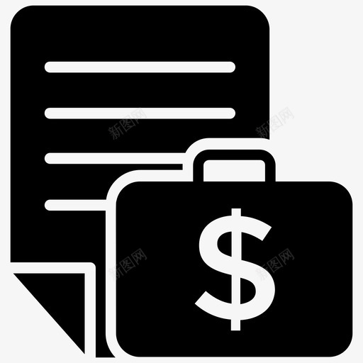 财务记录会计簿记图标svg_新图网 https://ixintu.com 会计 簿记 被动收入机会字形图标 财务报表 财务记录 钱袋