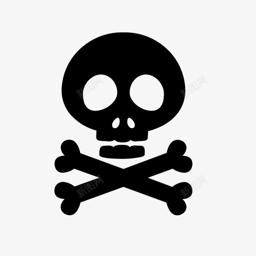 交叉骨万圣节叛逆图标svg_新图网 https://ixintu.com 万圣节 万圣节第一卷 交叉骨 叛逆 头骨
