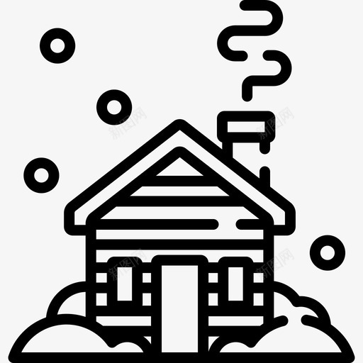 茅屋冬季22号直系图标svg_新图网 https://ixintu.com 冬季22号 村屋 直系 茅屋