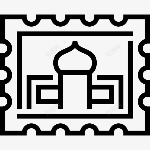 邮票旅游和旅游3线性图标svg_新图网 https://ixintu.com 旅游和旅游3 线性 邮票