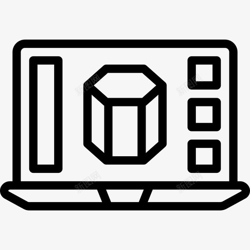 3d打印软件3d打印5线性图标svg_新图网 https://ixintu.com 3d打印5 3d打印软件 线性