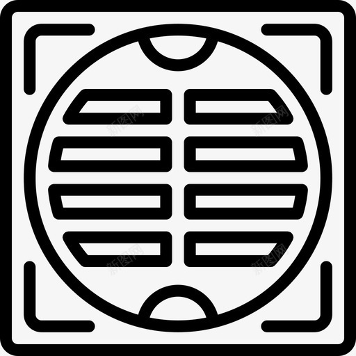 排水沟结构46线性图标svg_新图网 https://ixintu.com 排水沟 线性 结构46