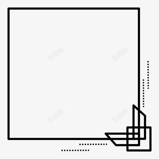 几何框架装饰元素华丽图标svg_新图网 https://ixintu.com 几何框架 华丽 方形 装饰元素