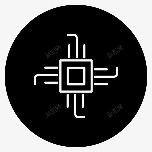 电路芯片数字技术图标svg_新图网 https://ixintu.com 主板 数字技术 电路 芯片 通讯设备线轮廓线减前 集成电路