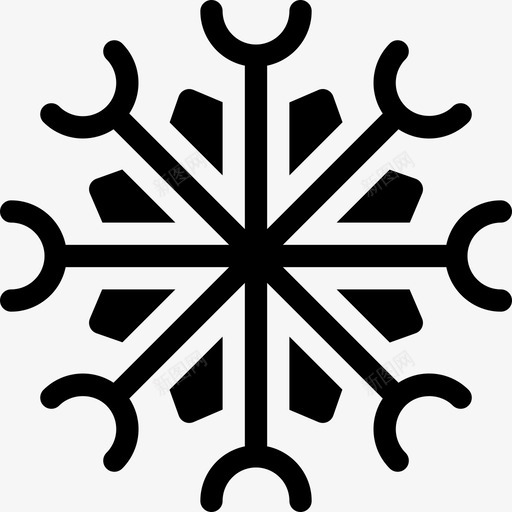 雪花冬18满图标svg_新图网 https://ixintu.com 冬18 满 雪花