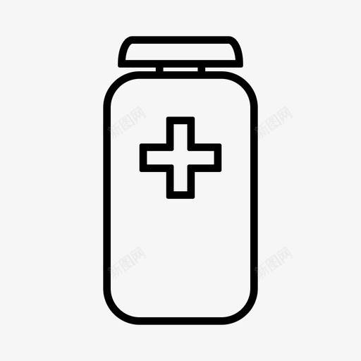 药瓶健康药物图标svg_新图网 https://ixintu.com 健康 健康大纲 医院 治疗 药丸 药片 药物 药瓶