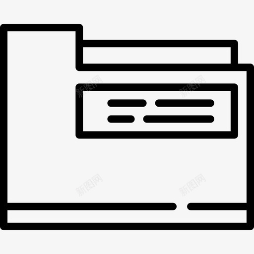 文件夹信纸23线性图标svg_新图网 https://ixintu.com 信纸23 文件夹 线性
