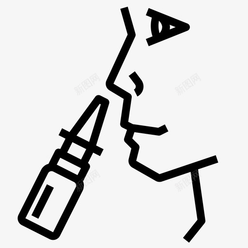 鼻塞过敏疼痛图标svg_新图网 https://ixintu.com 医学症状 疼痛 缓解 过敏 鼻塞