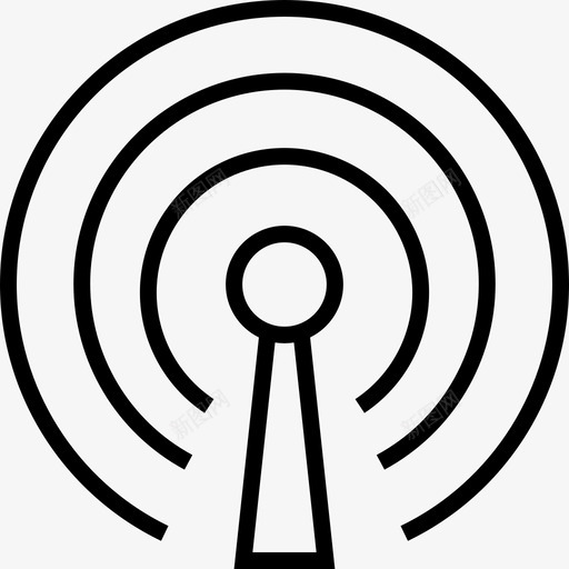 天线网络13线性图标svg_新图网 https://ixintu.com 天线 线性 网络13