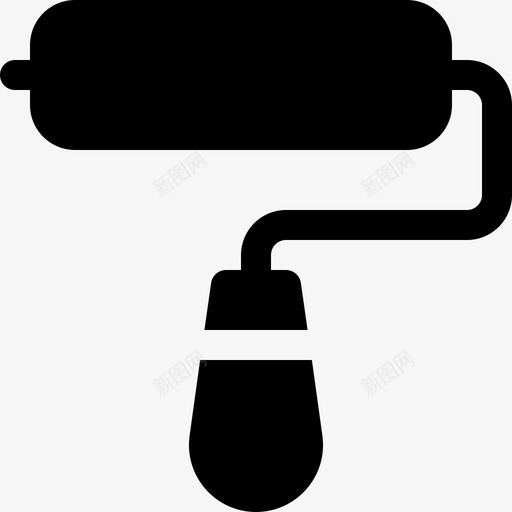 油漆辊不动产45填充图标svg_新图网 https://ixintu.com 不动产45 填充 油漆辊