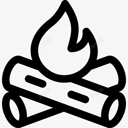 BonfireHoli9线性图标svg_新图网 https://ixintu.com Bonfire Holi9 线性
