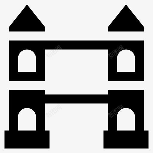 塔桥布鲁克林大桥建筑图标svg_新图网 https://ixintu.com 伦敦字形图标 塔桥 天桥 布鲁克林大桥 建筑 桥十字
