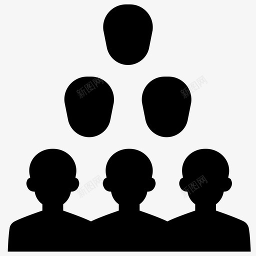 组社区客户图标svg_新图网 https://ixintu.com 业务搜索引擎优化元素 团队 客户 用户 社区 组