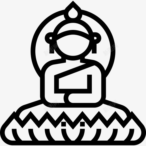 佛泰国直系图标svg_新图网 https://ixintu.com 佛 泰国 直系