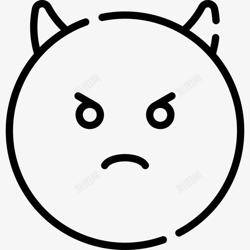 魔鬼whatsapp笑脸3直线型图标svg_新图网 https://ixintu.com whatsapp笑脸3 直线型 魔鬼
