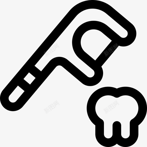 牙线医疗器械5线状图标svg_新图网 https://ixintu.com 医疗器械5 牙线 线状