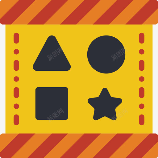 立方体玩具13扁平图标svg_新图网 https://ixintu.com 扁平 玩具13 立方体